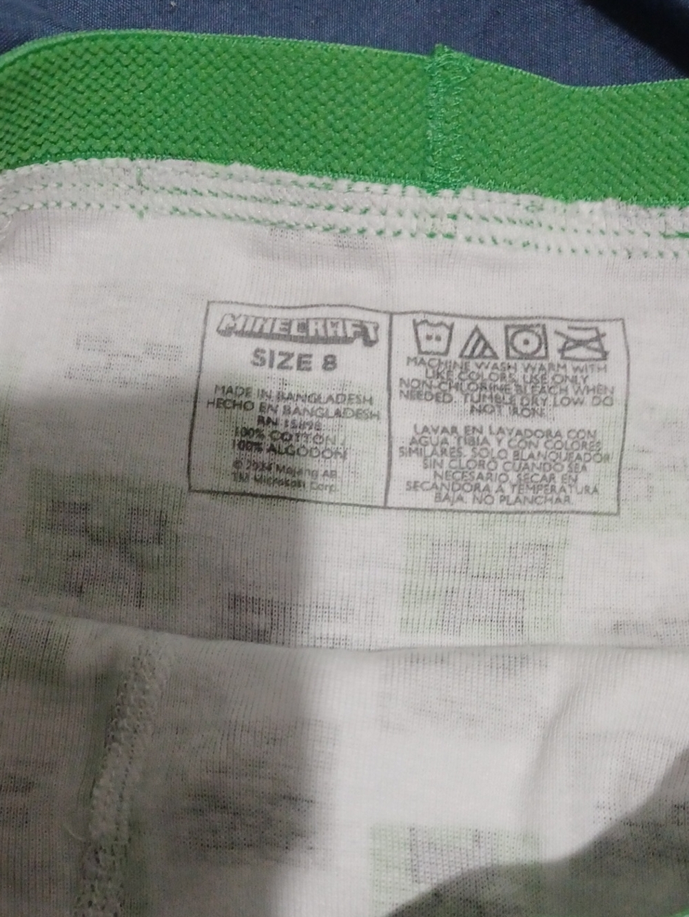 9 Pairs Of Minecraft Underwear For Boys Size 8 - Picture 7 of 12